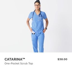 Figs scrub set Sz small Ciel blue